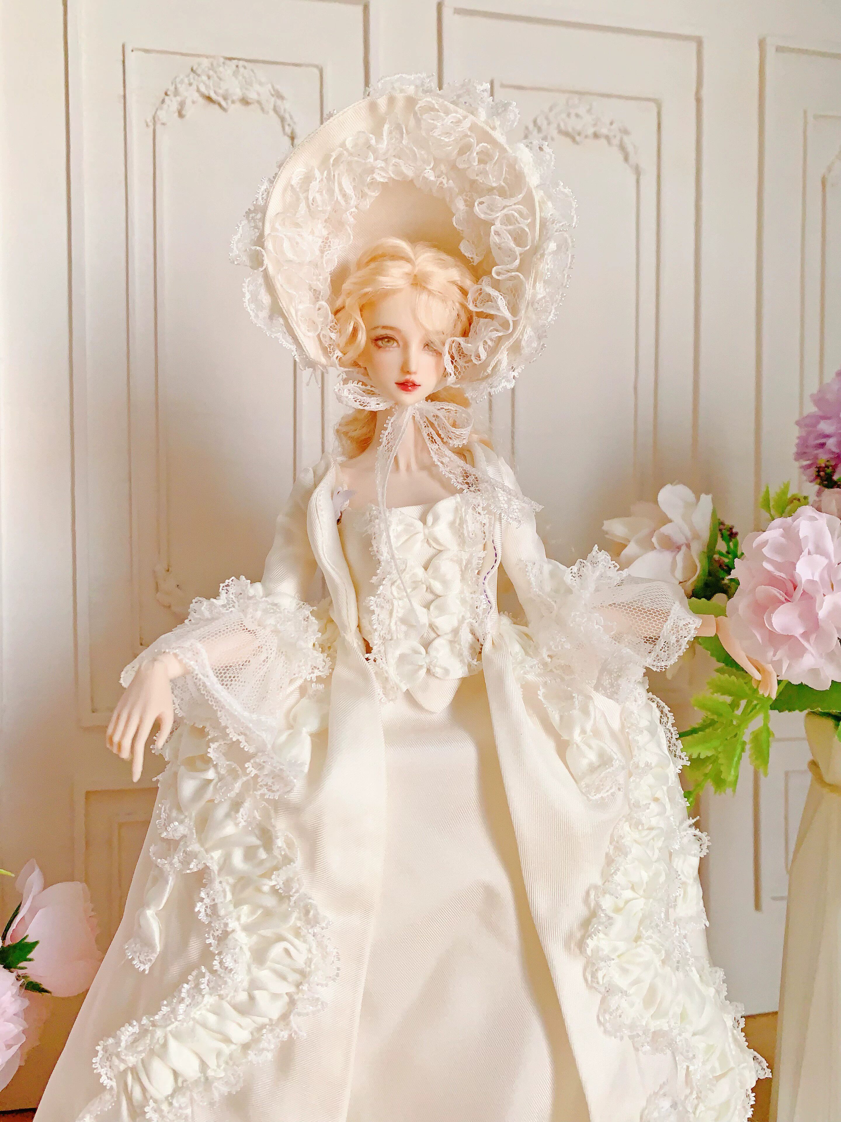 六分宫廷风蕾丝裙超模娃衣三分四分bjd娃衣定制现货FR超模梦凡