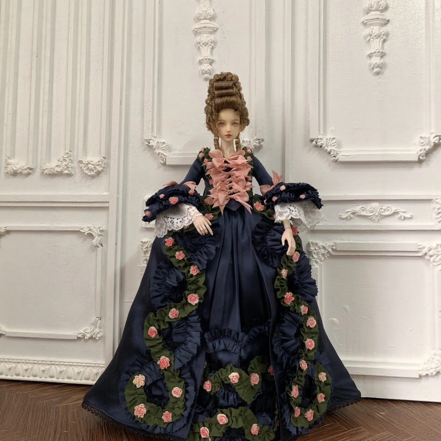 六分洛可可宫廷娃衣蓬巴杜夫人FR芭比梦凡PP深蓝现货定制复古礼服,模玩/动漫/周边/娃圈三坑/桌游,BJD娃衣,淘宝优惠券,粉丝福利购,淘宝优惠卷