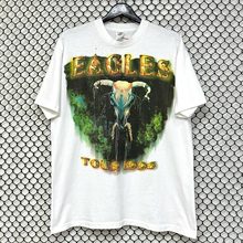 vintage 1996 老鹰乐队Eagles美式复古摇滚高街潮牌落肩款短袖T恤