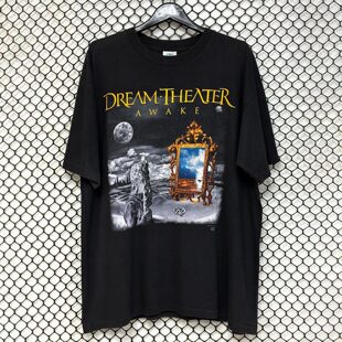 Dream Theater梦剧院乐队欧美复古vintage高街潮牌纯棉短袖t恤男
