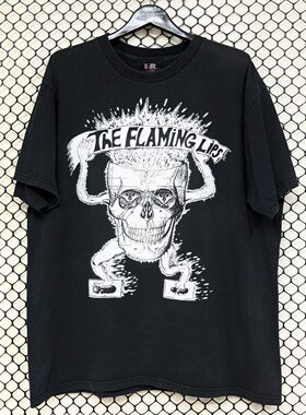 The Flaming Lips烈焰红唇合唱团美式复古vintage高街纯棉短袖t恤
