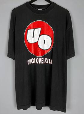 Urge Overkill摇滚乐队美式复古Vintage高街纯棉短袖t恤男女同款