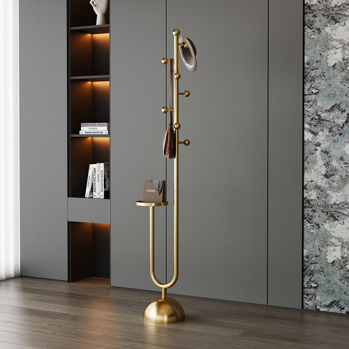 挂衣架落地卧室家用衣服挂架床边放衣服神器意式轻奢高级感衣帽架