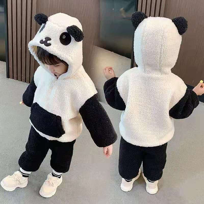 颗粒羊绒两件套秋冬季童装