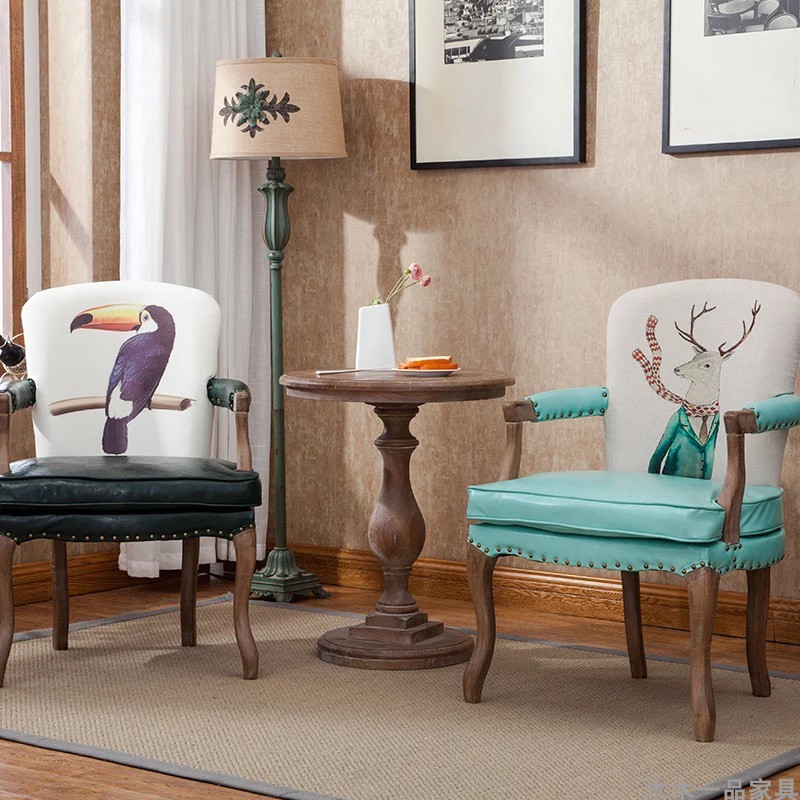 solid wood Dining chair American style Retro European study a living room computer Café Restaurant hotel Fabric art Handrail Leisure chairin the Residential furniture , Class Seats , Chairs , Chair  category - from Buy2taobao.com to provide professional Taobao agent buy service