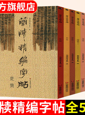 大开本全5册 简牍精编字帖 秦简+楚简+东汉简+西汉简 古代简牍帛书拓印碑帖竹简楷隶篆行草楷书繁简对照高清放大版临摹字帖正版书
