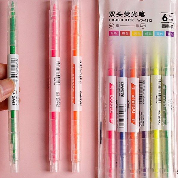 彩色双头荧光笔学生涂鸦手账笔
