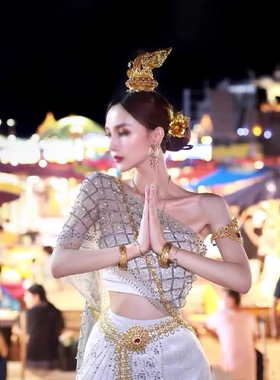 Monstercat异域风傣族gogo演出服女民族蹦傣迪酒吧孔雀互动开场秀