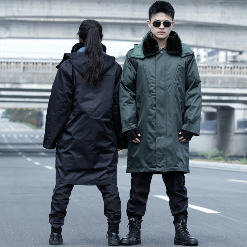 军棉大衣男冬季加厚防水作训棉大衣墨绿保安防寒棉服冷库保暖棉衣