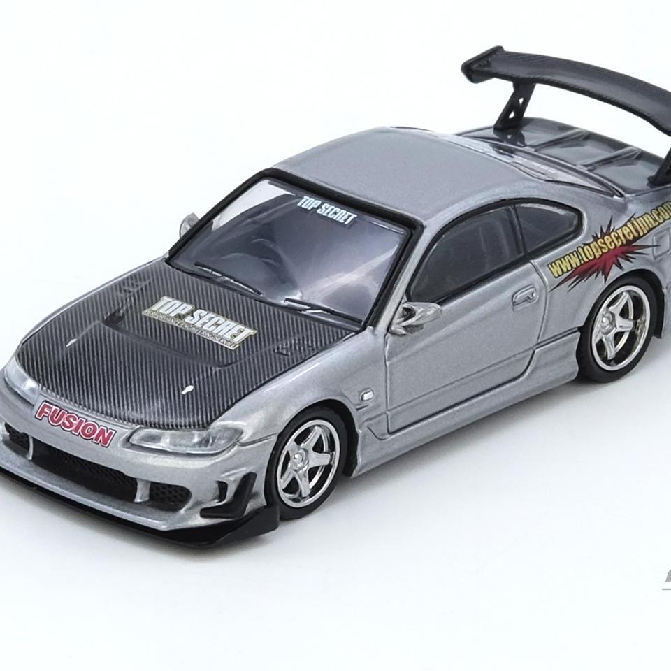 INNO 1/64 TOP SECRET SILVIA (S15) Silver 合金静态模型