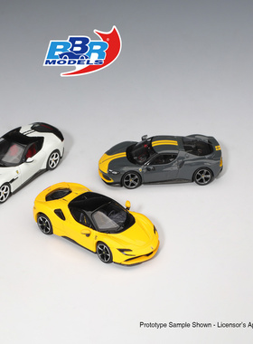 BBR 1/64 法拉利Ferrari296GTB SF90白色合金静态模型