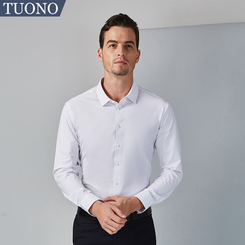 tuono托诺商务针织弹力男士衬衣