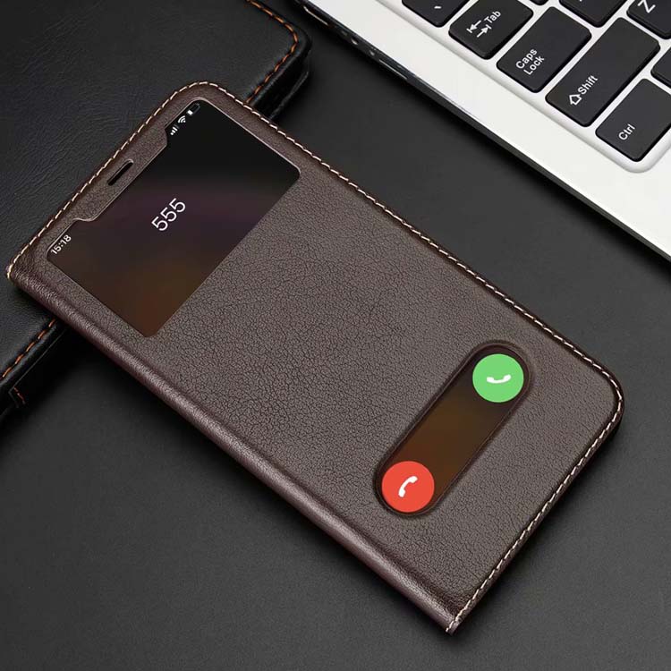 适用苹果XS牦牛纹皮套全包防摔iPhone XS MAX免翻盖接听手机壳IPX头层牛皮保护套视窗皮壳