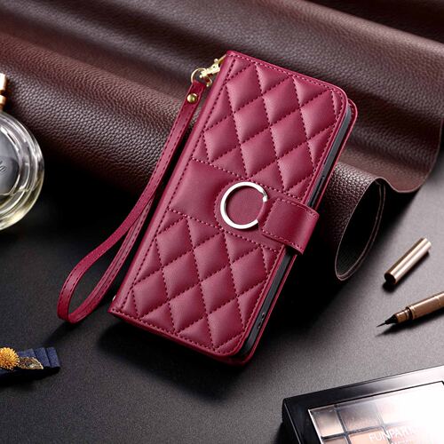 适用谷歌Pixel 7A环扣小香风手机壳pixel 8Pro斜挎潮女保护套翻盖全包防摔皮套8A挂绳插卡壳