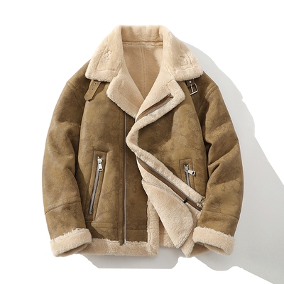 皮毛一体男士冬季大码夹克