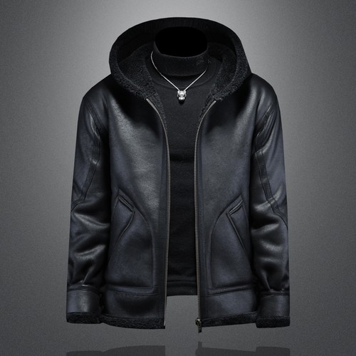 其它男士冬季大码加绒加厚皮衣