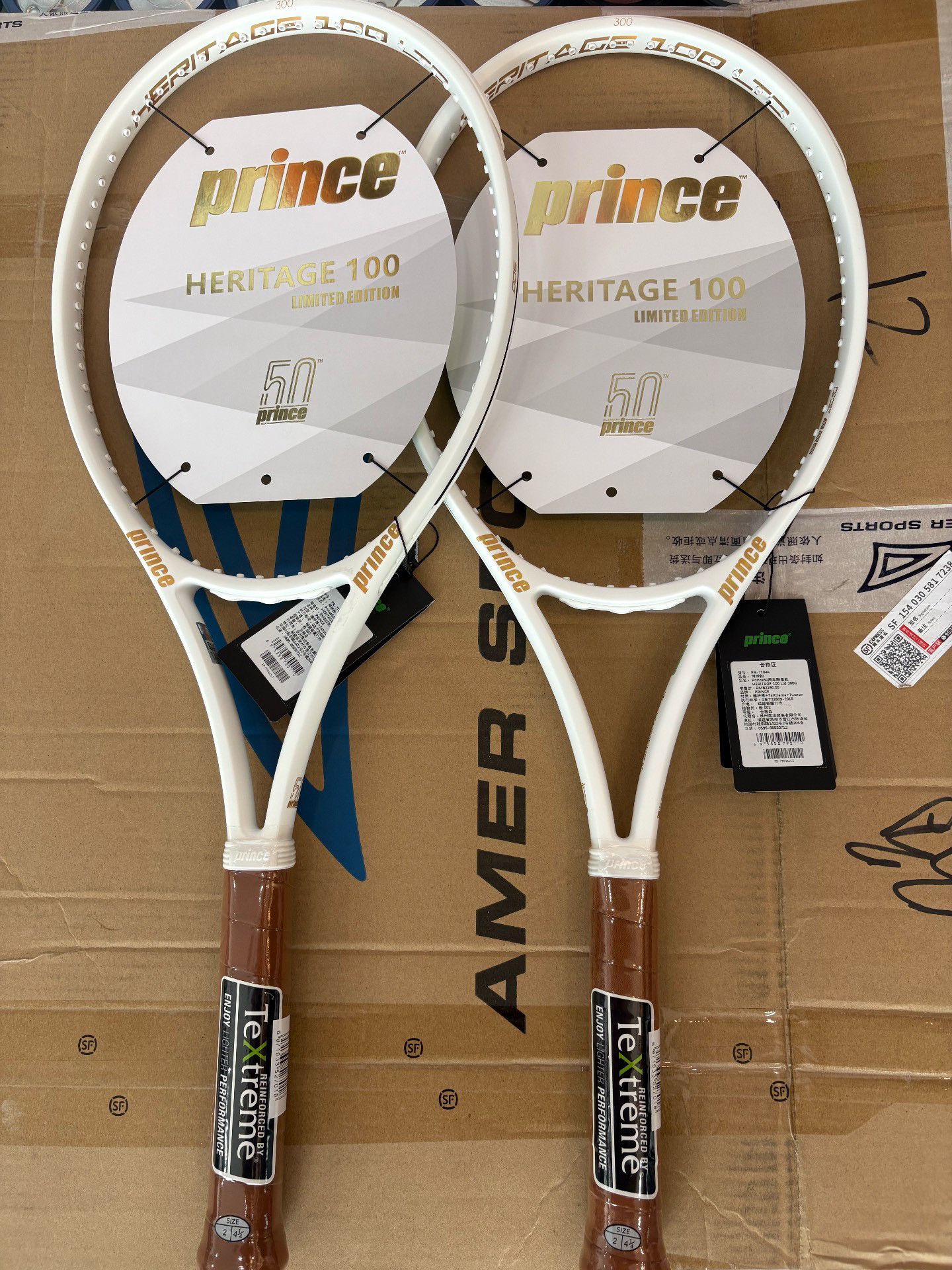 Prince王子专业网球拍50周年纪念款HERITAgE100LTD限量款小白拍