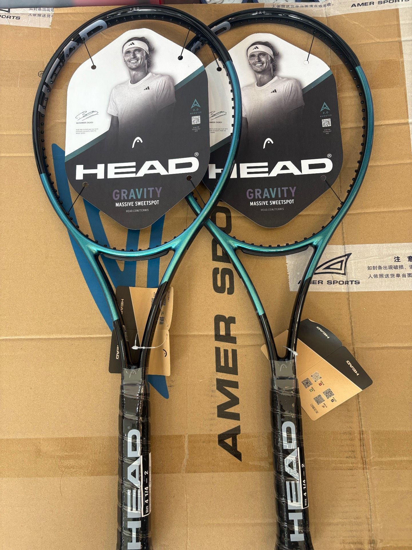 HEAD海德网球拍25新款Gravity pro兹维列夫全碳素专业网球拍315g