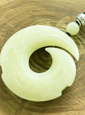 岫玉时来运转吊坠古典大气送礼