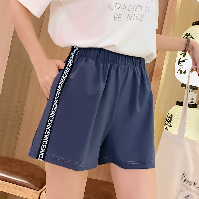 运动短裤女夏2019新款bf韩版宽松学生百搭ins高腰黑色休闲潮外穿|msdalam kategori Butik wanita / wanita, seluar, seluar santai - dari Buy2taobao.com untuk memberikan perkhidmatan ejen Taobao profesional membeli