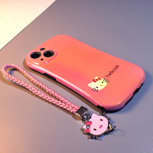 kt猫适用iPhone13promax苹果12手机壳16女款xr卡通11防摔8plus软壳13pro蓝光小蛮腰14新款14promax手机套15软