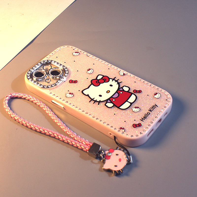 卡通蝴蝶结kt猫适用于苹果手机壳