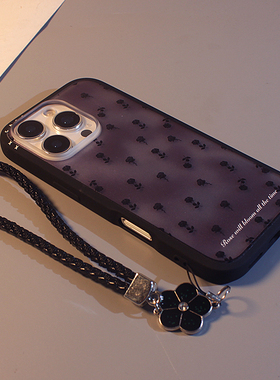 适用于iPhone17/16/15/14/13手机壳iPhone17promax冷淡风晕染满屏黑色玫瑰花16pro简约ins小众17pro新款硬壳