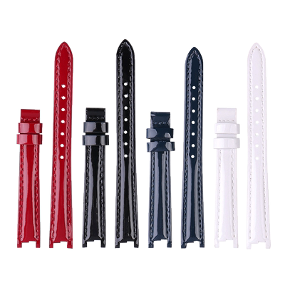 适配天梭1853T094弗拉明戈真皮手表带 T094210女表链凹口皮带12mm