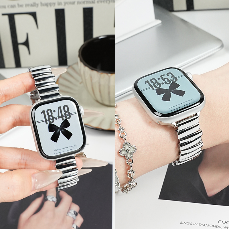 适配苹果S10/9/8不规则精钢表带