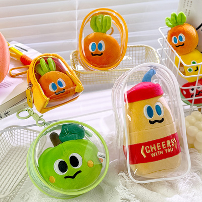 魔魔胡胡萝卜保护套五月天周边遛娃包青苹果玩偶收纳包透明防尘袋