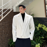 秋款韩版百搭个性设计师呢料短款西装领外套W2245P125，男装西服套装，电商C212