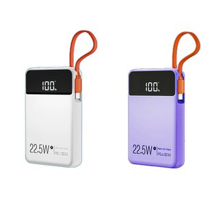 20000毫安充电宝PD快充iPad平板pro大容量air5便携4电脑mini6闪充10适用苹果华为小米专用自带线手机移动电源