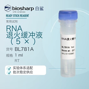 白鲨Biosharp BL781A RNA退火缓冲液(5×)可用于RNA oligo退火