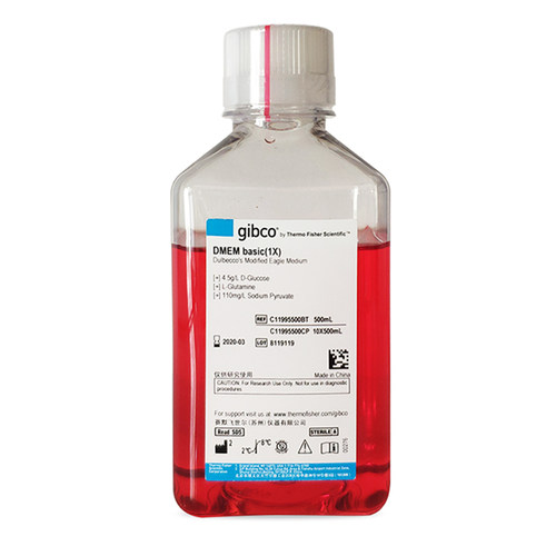 Gibco C11995500BT DMEM高糖培养基 含L-谷氨酰胺丙酮酸钠不HEPES