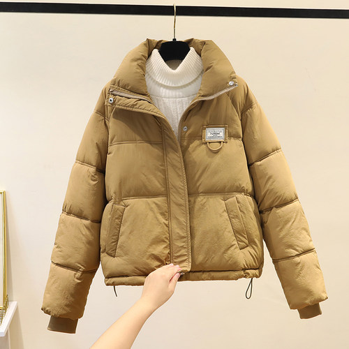 棉衣女短款2025冬季新款宽松显瘦加厚立领羽绒棉服小个子棉袄外套