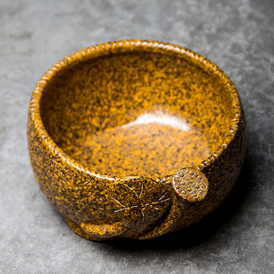 手工粗陶茶洗中式 复古笔洗缸陶瓷杯洗水盂花盆茶渣桶功夫茶配件大