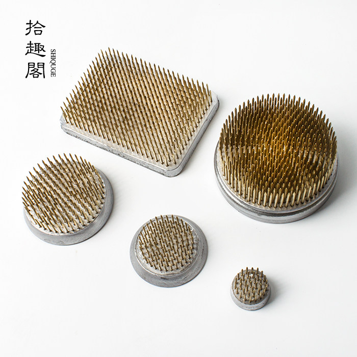 日本剑山花插 花器池坊花道器具专业套组 茶道花艺配件 插花用具