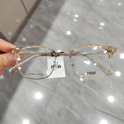 PRSR帕莎新款眼镜框PJ78055男女超轻钛架眉毛架可配度数近视眼镜