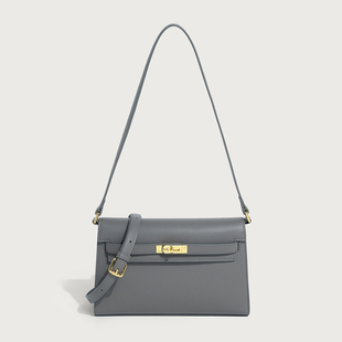 2025秋冬新款小众气质单肩手拎包上班通勤真皮高级时尚斜挎凯莉包