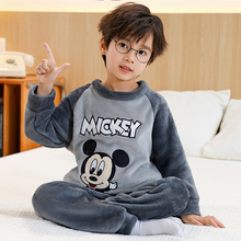 男童珊瑚绒睡衣秋冬款2025新款男孩男宝冬季加厚法兰绒儿童家居服
