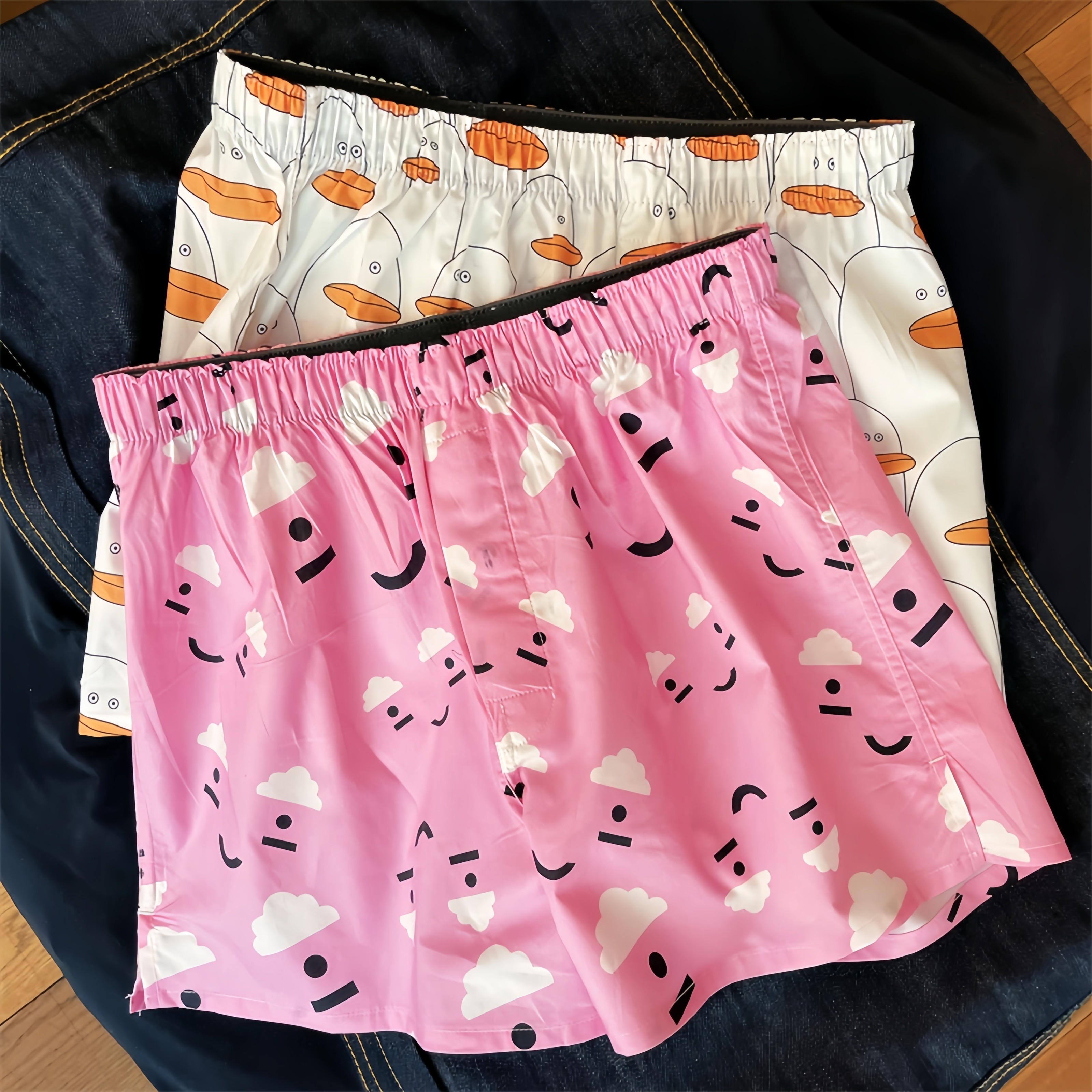 宽松男士内裤男阿罗裤纯棉透气可爱印花居家休闲平角裤四角短裤头,女士内衣/男士内衣/家居服,男阿罗裤,淘宝优惠券,粉丝福利购,淘宝优惠卷