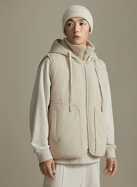 中国李宁成龙联名功夫男女宽松休闲保暖90％鸭绒羽绒马甲AMRU055