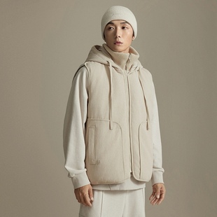 中国李宁成龙联名功夫男女宽松休闲保暖90％鸭绒羽绒马甲AMRU055