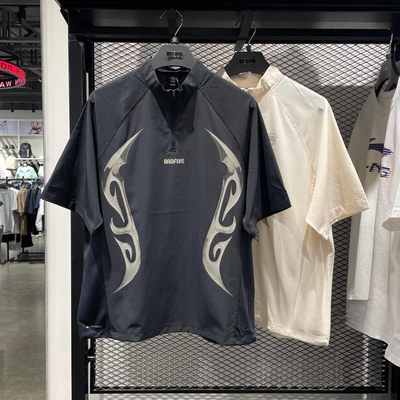 李宁反伍问鼎中原织半拉链短袖