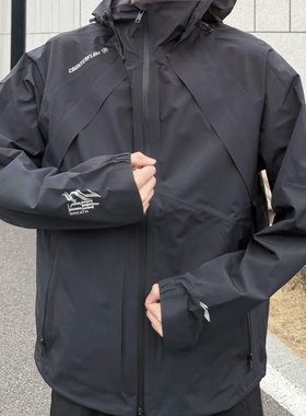 李宁CF溯万龙甲Breath男女防风透湿干爽舒适单层冲锋衣AEMV003