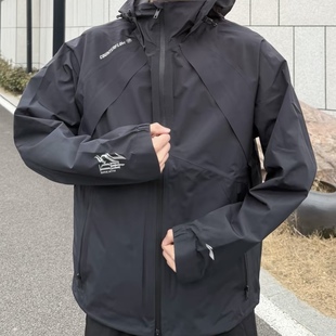 李宁CF溯万龙甲Breath男女防风透湿干爽舒适单层冲锋衣AEMV003