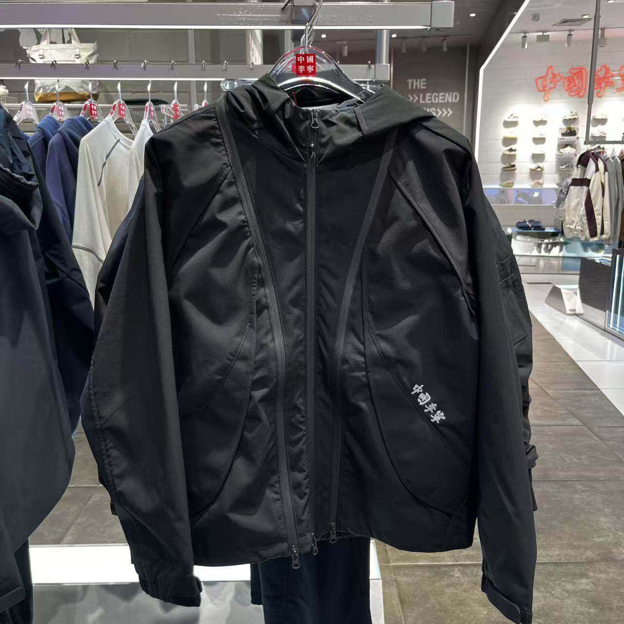 中国李宁2025冬季新品男女同款运动宽松休闲保暖拼接棉服ACFV033