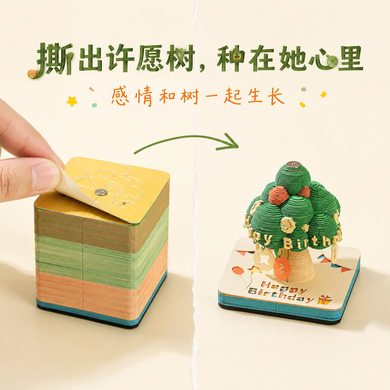 解压玩具3d立体手撕纸雕创意生日礼物惊喜送闺蜜女生同学哈哈可爱