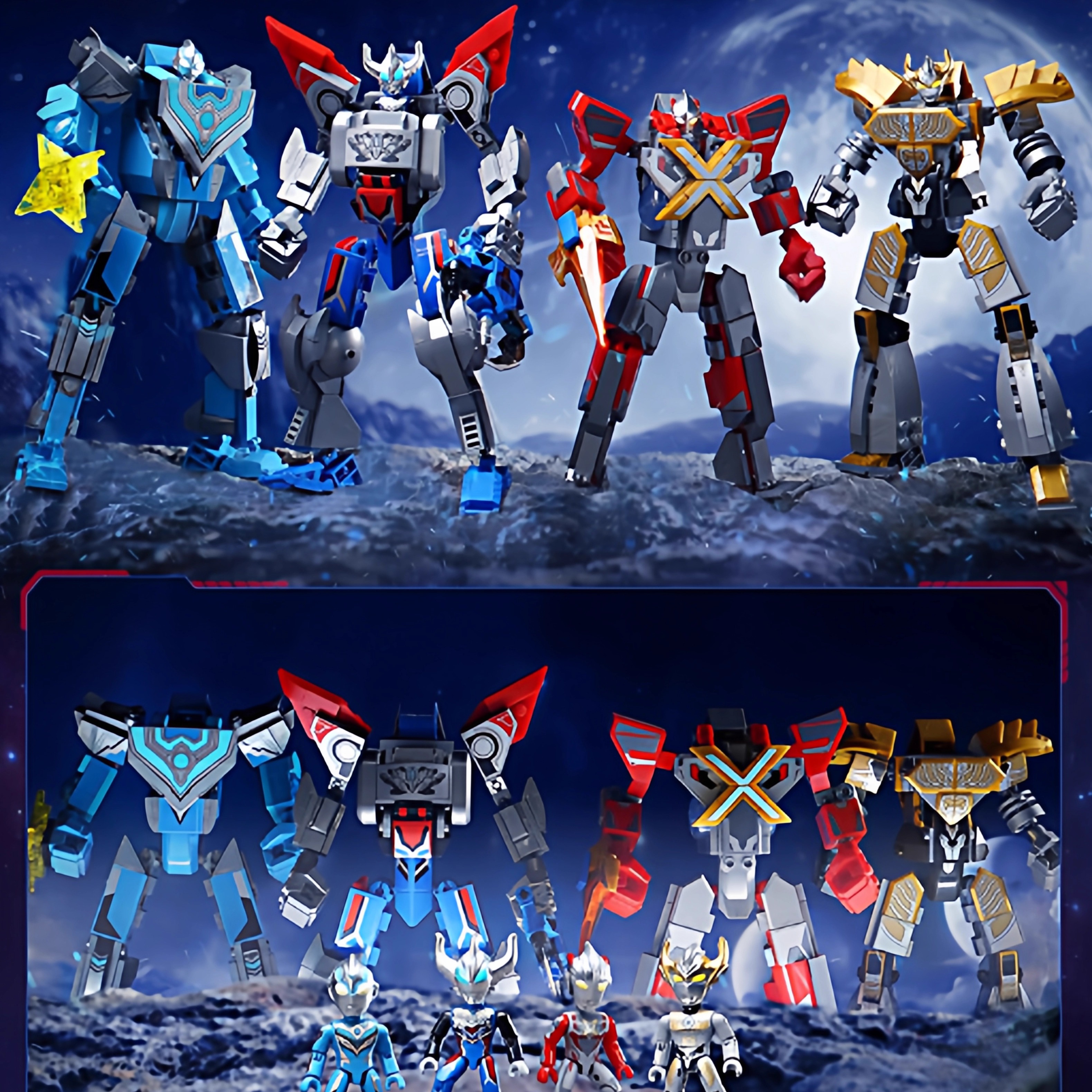 奇妙积木75070-76奥特英雄强化机甲形态迪迦手办人偶模型男孩礼物