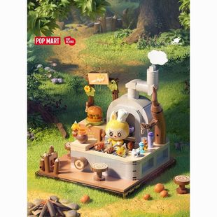 泡泡玛特LABUBU拉布布 MONSTERS森林秘密基地拼搭积木第二期 THE